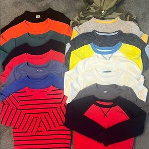 Bundle of 16 boys 5t long sleeve shirts